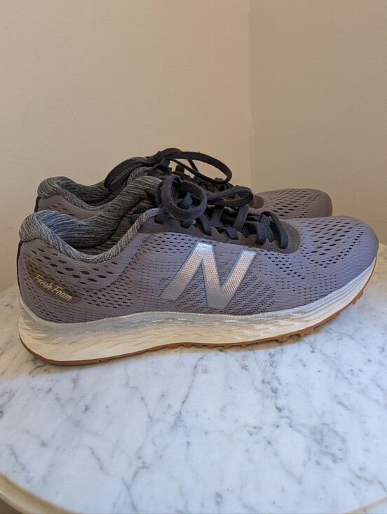 New Balance Shoes - New Balance Gray & Purple Fresh Foam Running Shoes Size 7.5